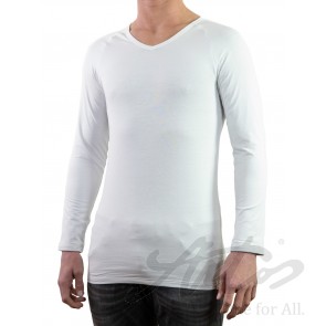 Silvershirt langarm V-Ausschnitt
